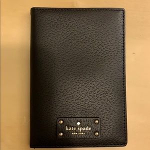 Black Leather Kate Spade Passport Holder